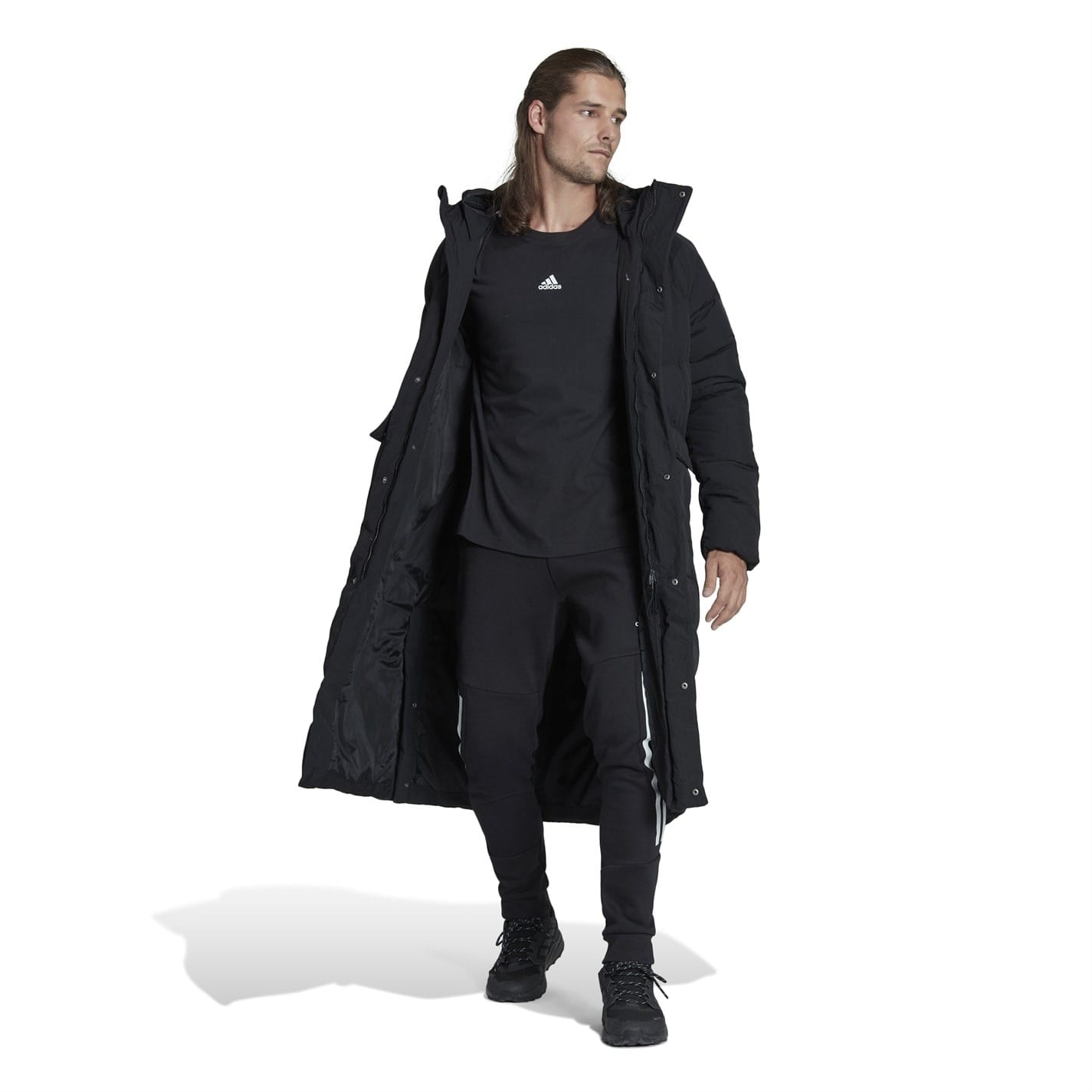 Black adidas Big Baffle Long Coat Get The Label