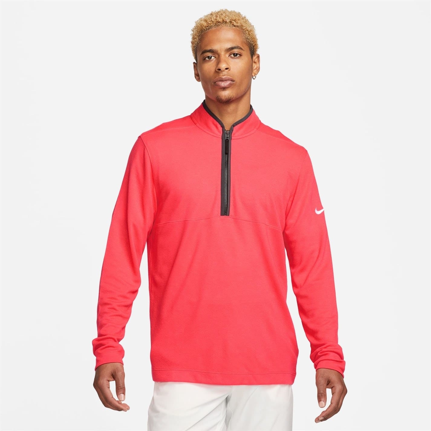 Nike Mens Fit Victory Golf Top in Red