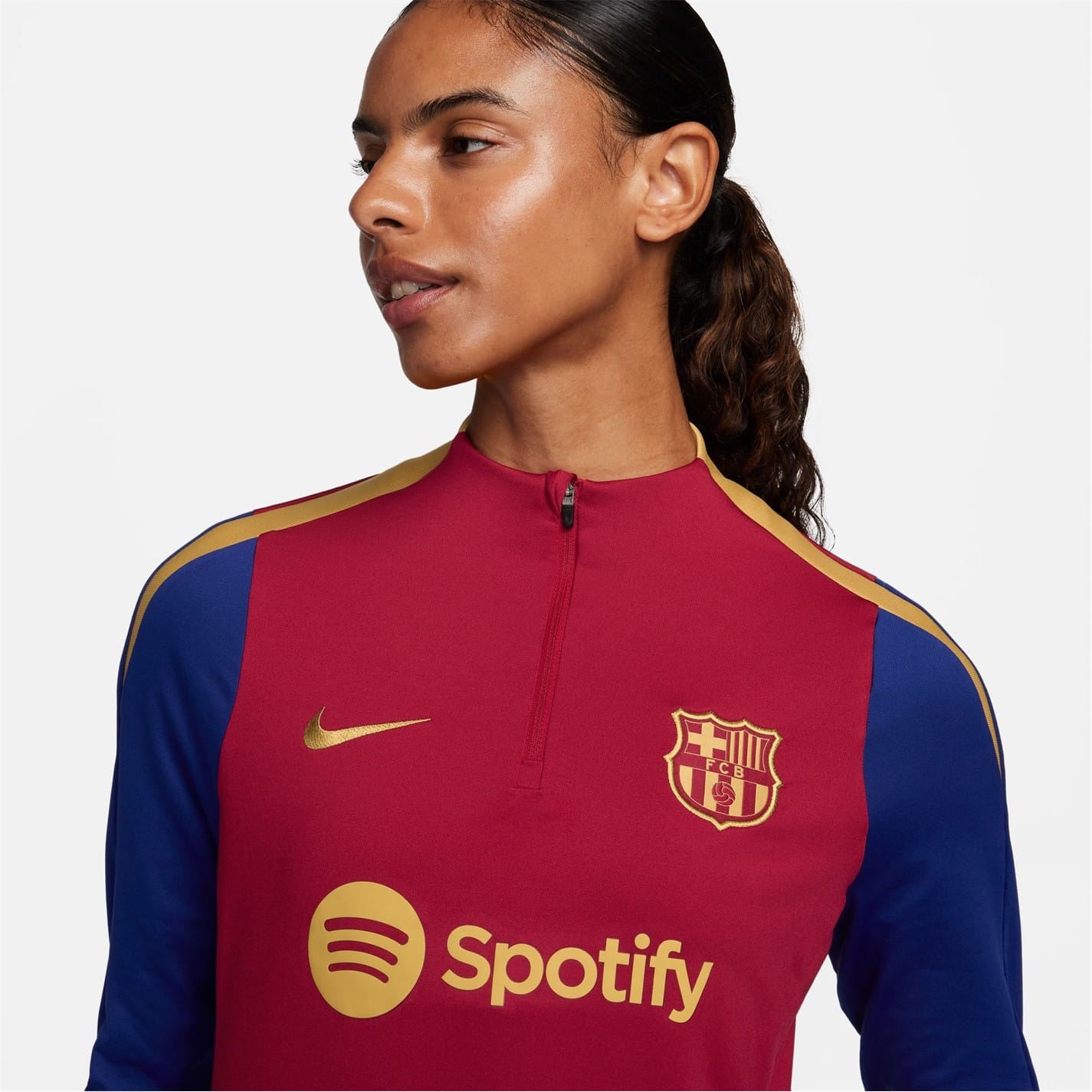 Red Nike Womens Fc Barcelona Dri Fit Strike Drill Top Get The Label