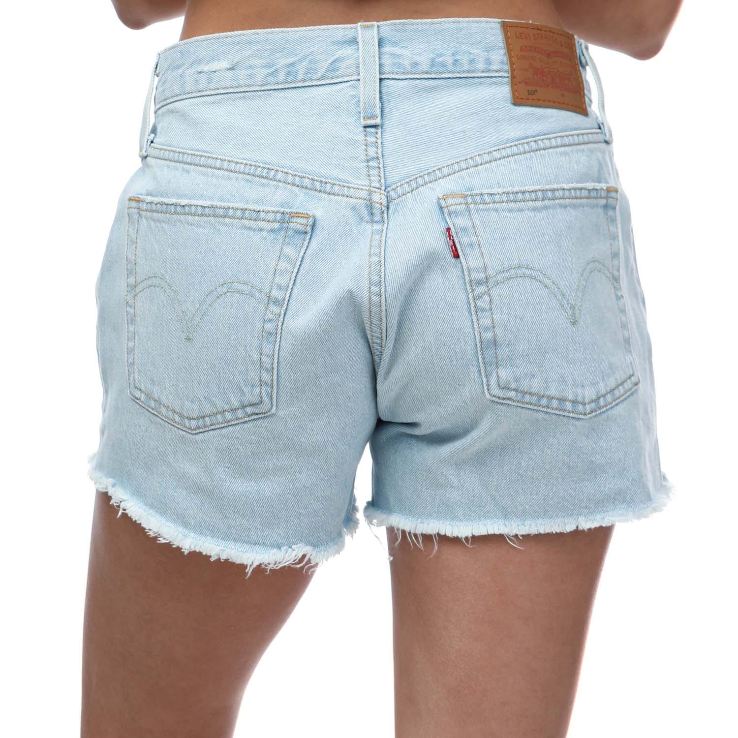 Light Blue Levis Womens 501 Original Shorts Get The Label 7614