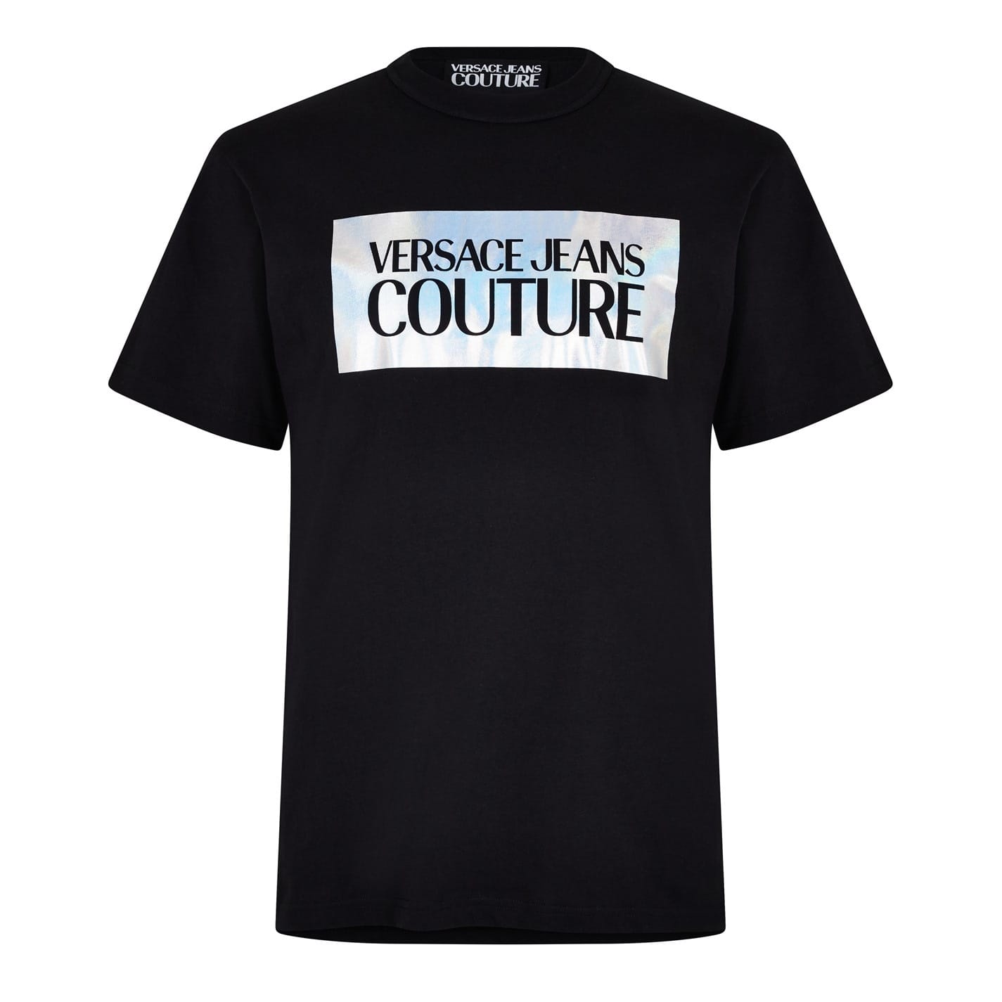 Black Versace Jeans Couture Foil Logo T-Shirt - Get The Label