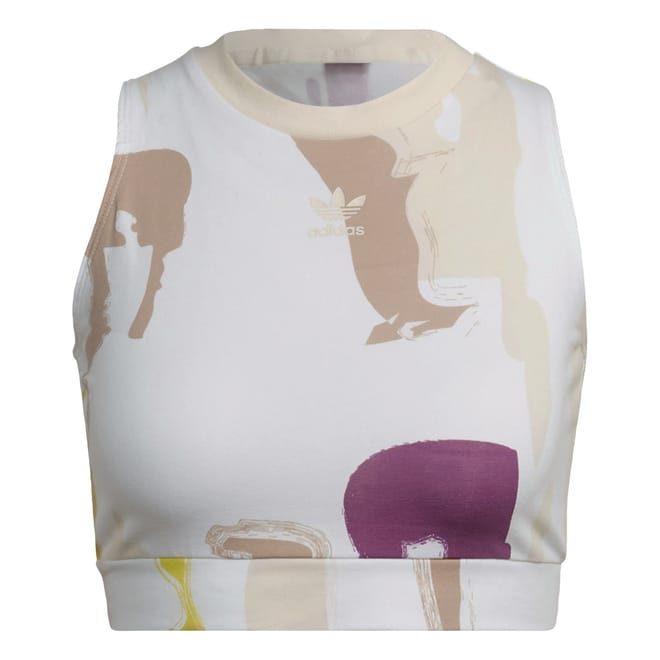 Cropped Slim Fit Crew Neck Tank