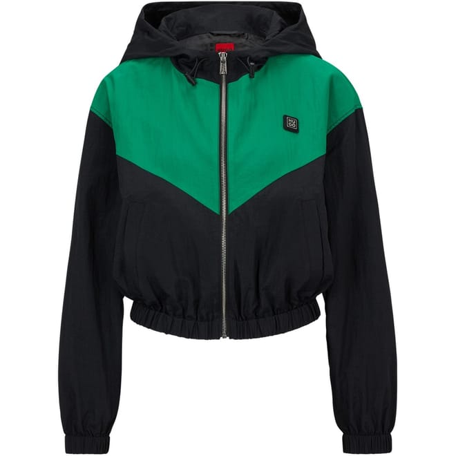 Colour Block Hooded Track Jacket