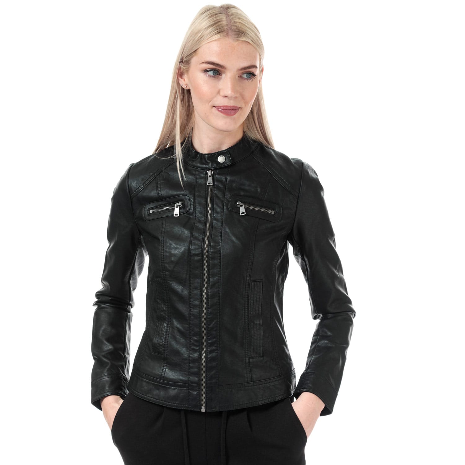 Only bandit faux leather jacket best sale