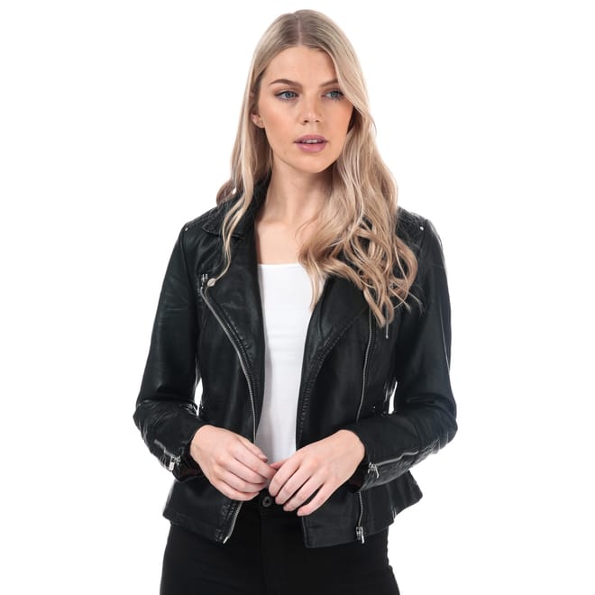 Gemma Faux Leather Biker Jacket