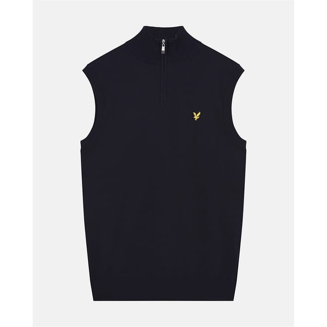 Knitted Mock Neck Regular Fit Vest