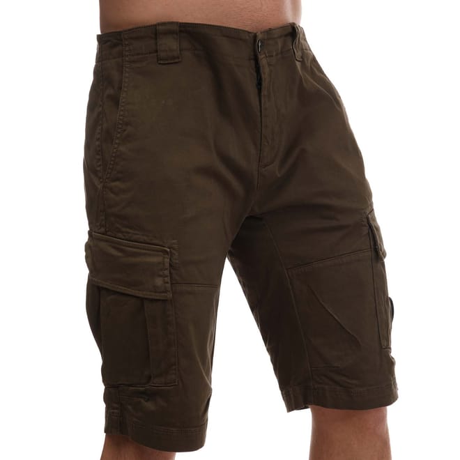 Mens Stretch Sateen Cargo Shorts