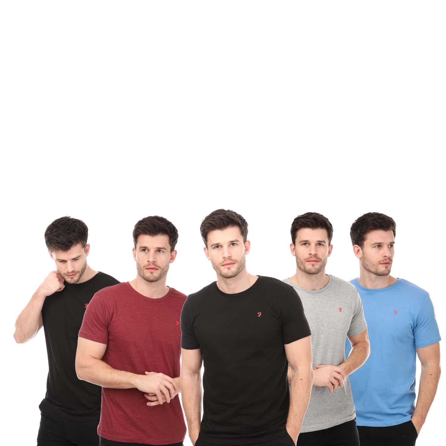 Farah Men's Mens Watten 5 Pack Lounge T-Shirts - Multi - Size: 40/Regular