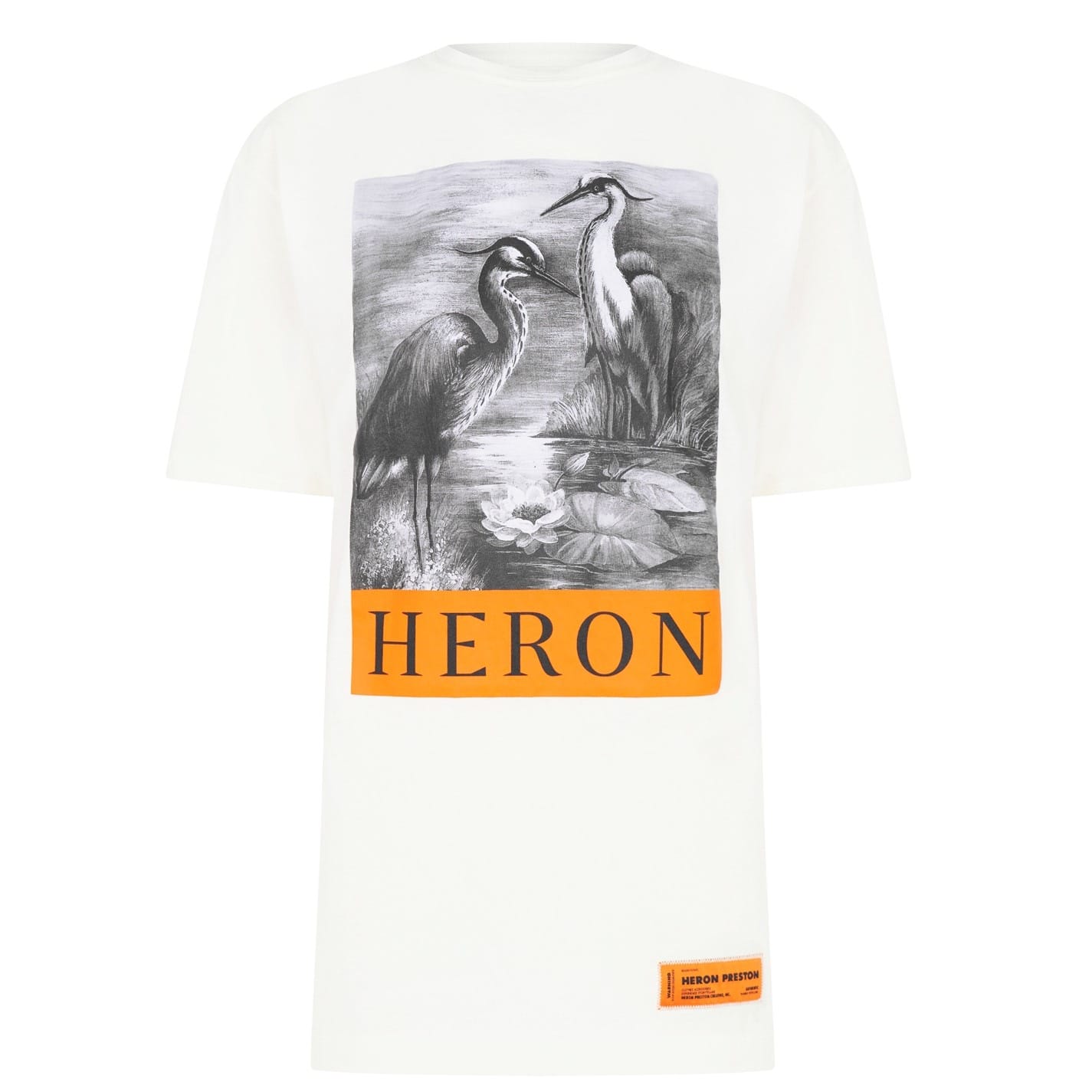 HERON PRESTON Logo Print AF Oversized T-Shirt 'Black