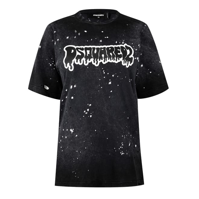 Relaxed Fit Crew Neck Text Graphic T-Shirt
