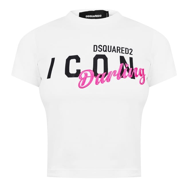 Cropped Icon Darling Text Graphic T-Shirt