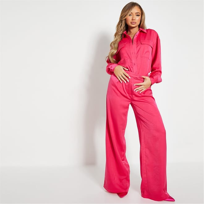 Wide Leg Tailored Trousers