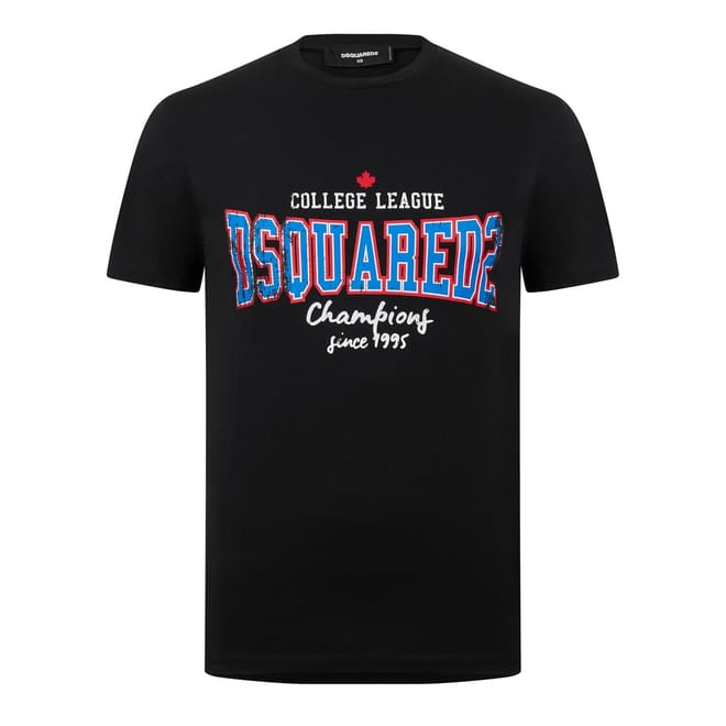 College Print Cotton T-Shirt