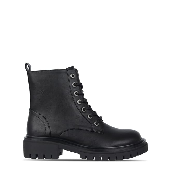 Lace Up Faux Leather Boots