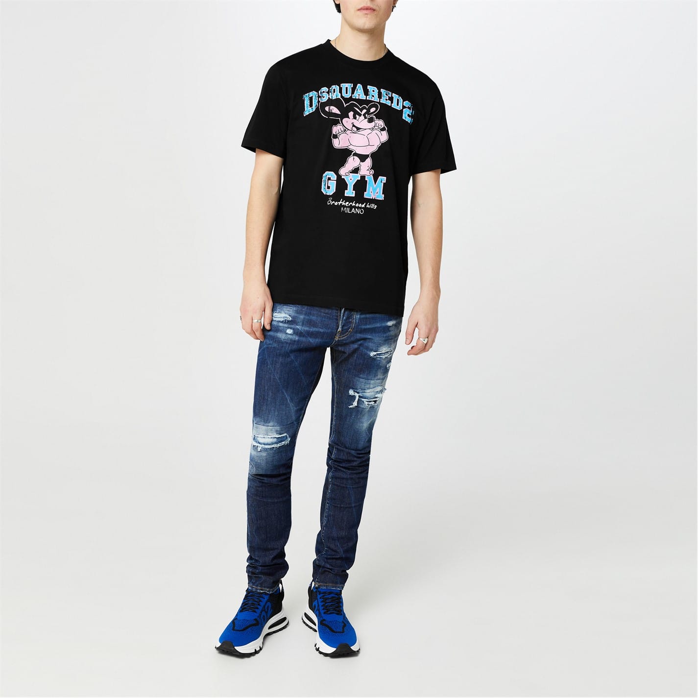 Black DSquared2 Regular Fit Crew Neck T-Shirt - Get The Label