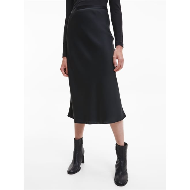Recycled Bias Cut Midi Skirt