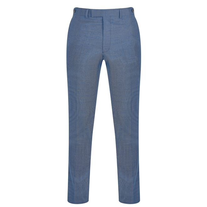 Tailored Fit Blue Birdseye Suit Trousers