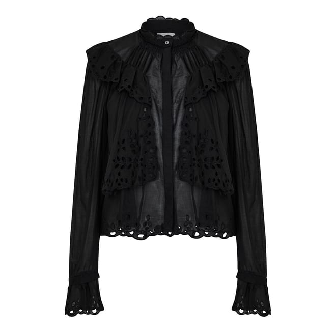 Kelmon Relaxed Fit High Neck Blouse
