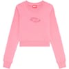 Cropped Slim Fit Crew Neck Sweatshirt