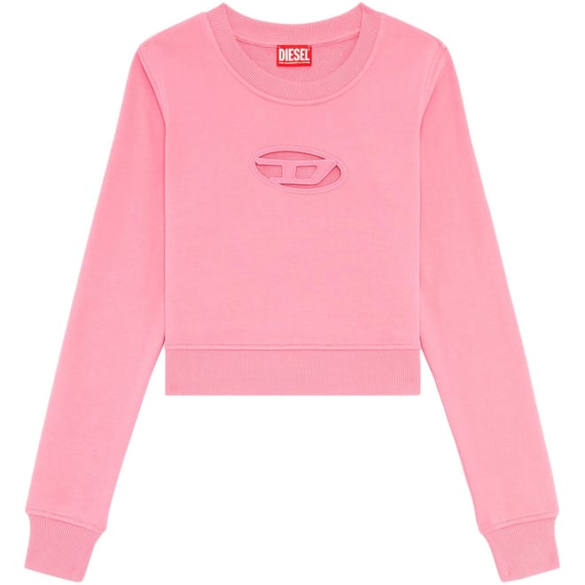 Cropped Slim Fit Crew Neck Sweatshirt