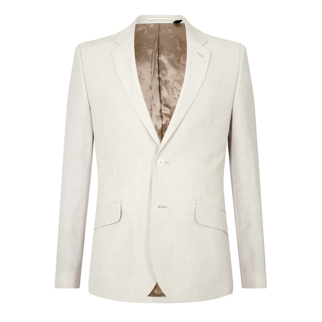 Slim Fit Notched Neck Suit Jacket