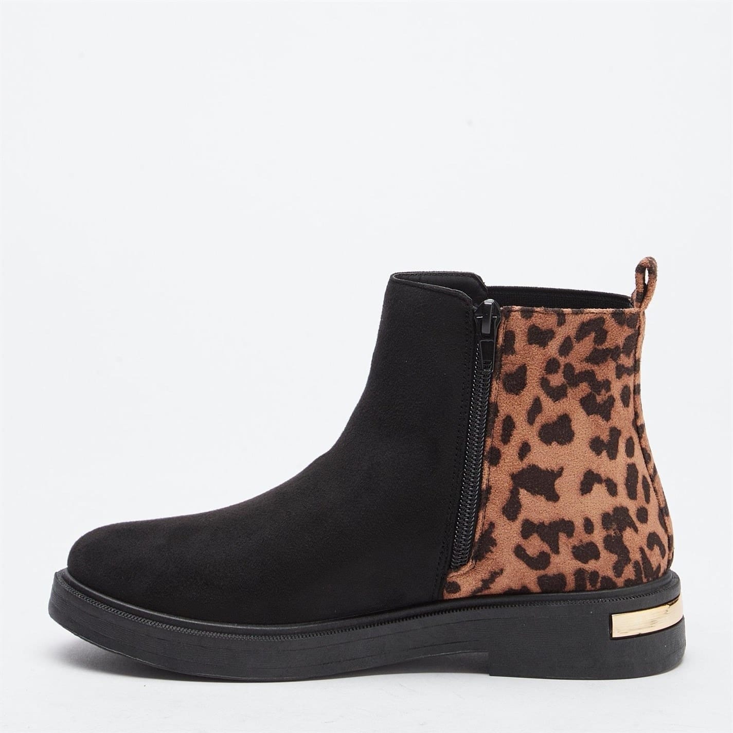 Be You Leopard Print Chelsea Boot in Black