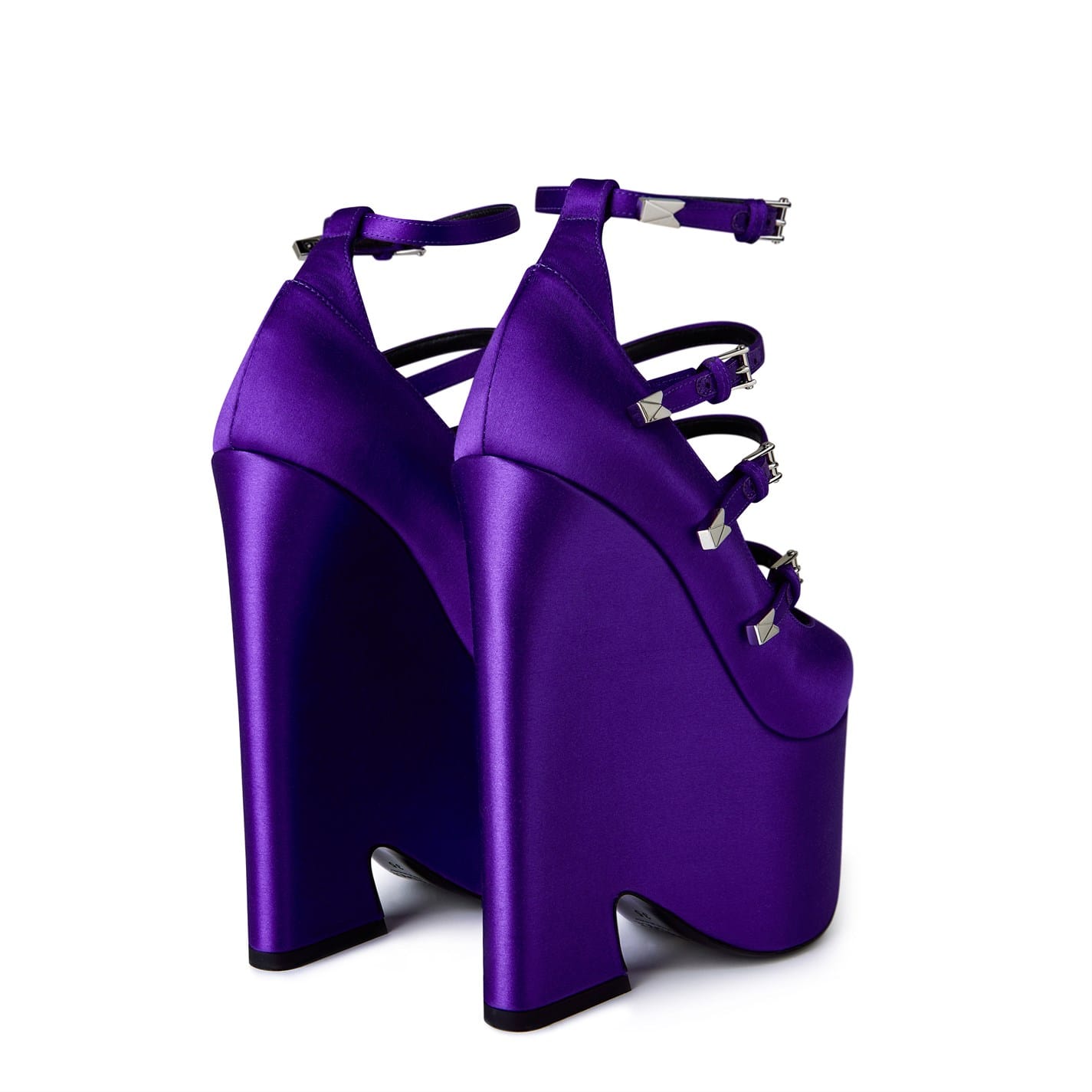 Purple Versace Tempest Pointed Toe Platform Pumps Get The Label