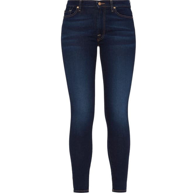 Waist Skinny Crop Jeans