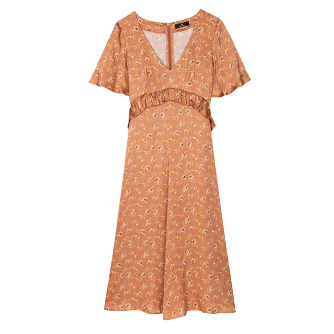 Ps Paisley V-Neck Midi A-Line Dress
