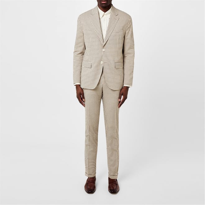 Tailored Fit Seersucker Check Suit Jacket
