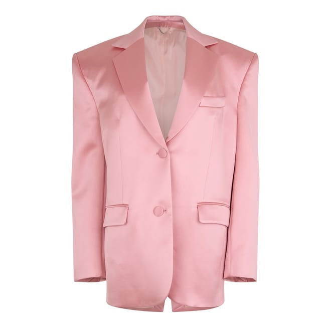 Silk Collared Relaxed Fit Blazer