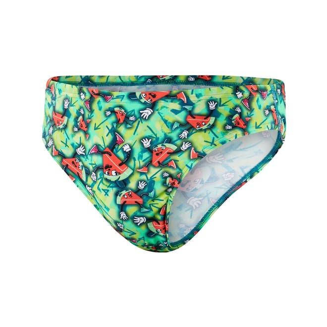 Geo Rip Allover Print 5cm Swim Briefs Adults