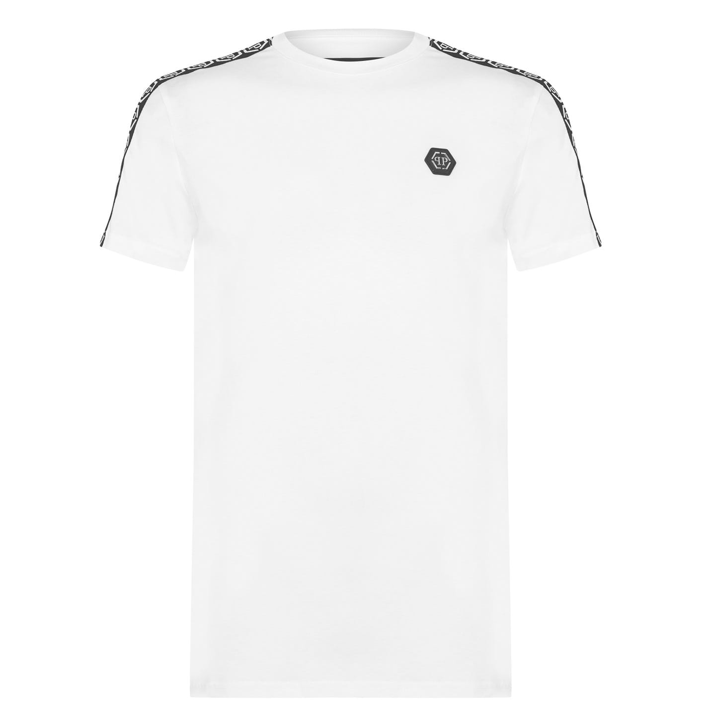 White Philipp Plein Tape Logo T-Shirt - Get The Label White Philipp Plein Tape Logo T-Shirt - Get The Label