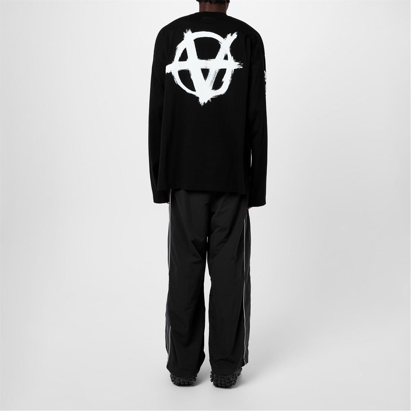 Black VETEMENTS Anarchy Long Sleeve Relaxed Fit T-Shirt