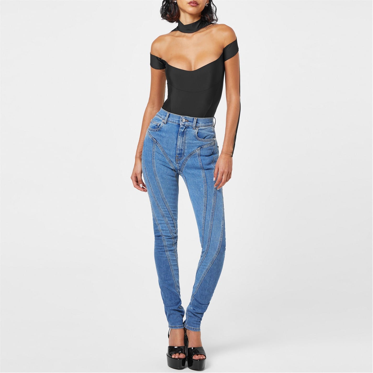 Blue Mugler Spiral Jeans - Get The Label