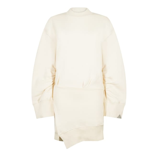 Attico Crew Neck Mini Sweatshirt Dress