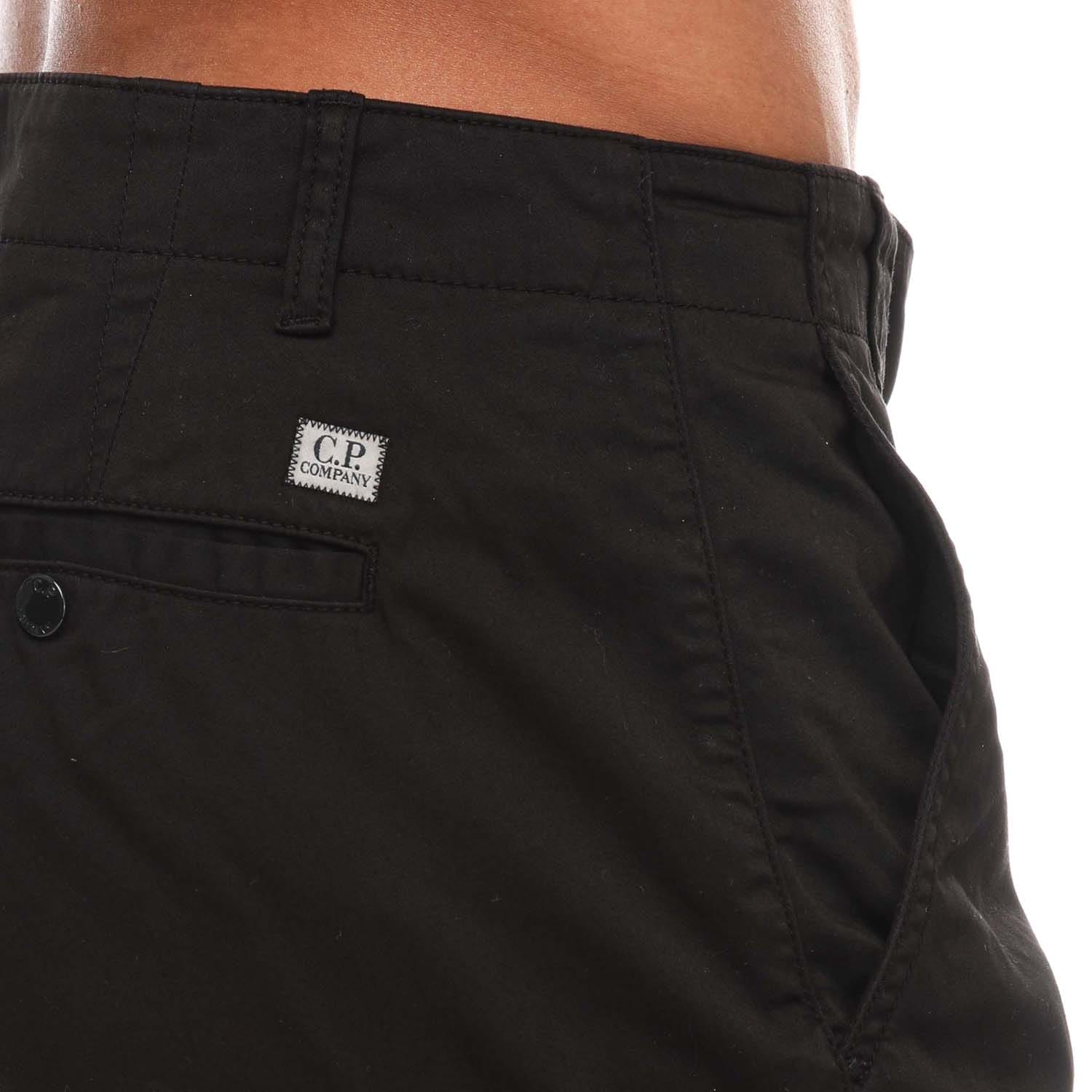 CP Company Men's Stretch Steen Cargo Shorts Black