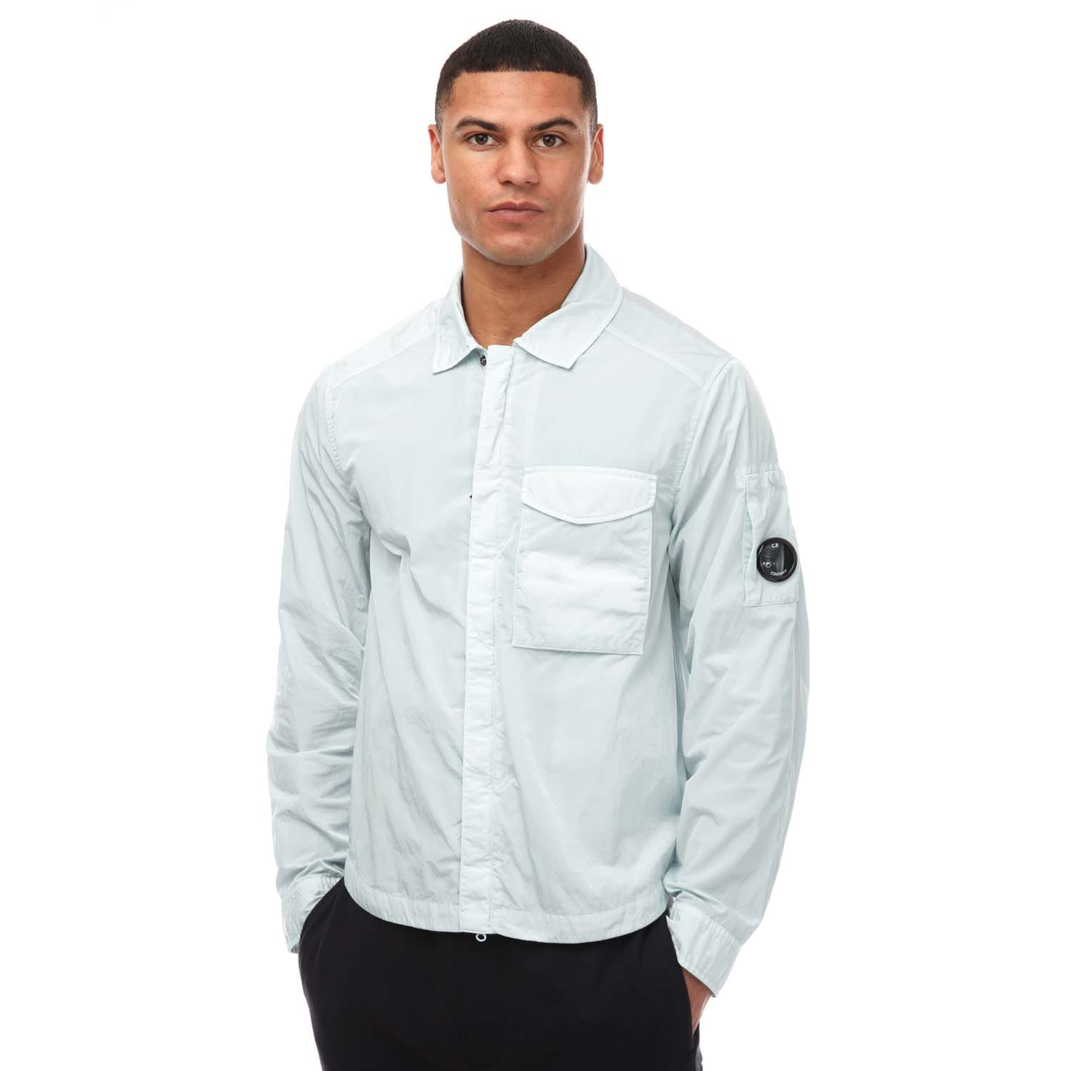 CP Company Men's Chrome-R Pocket Overshirt - Starlight Blue - Size: Regular