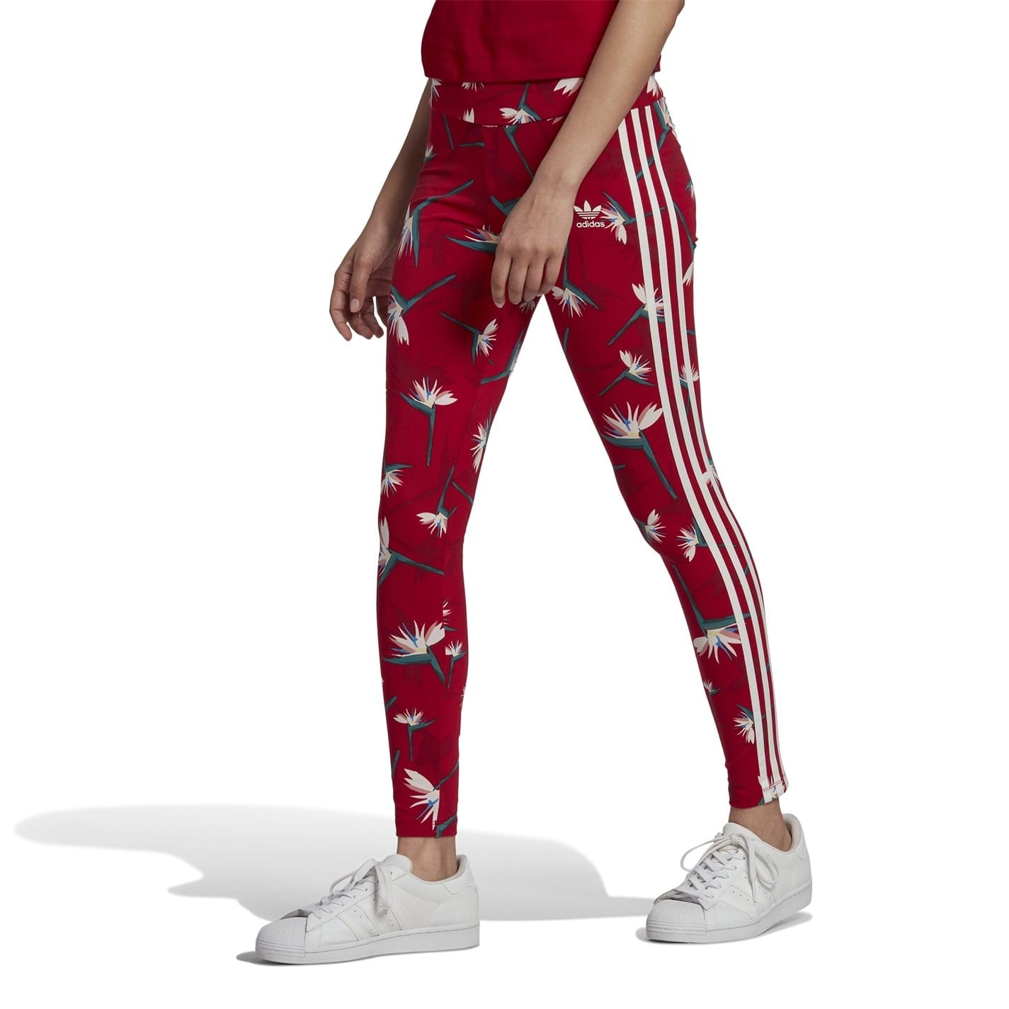 Red adidas Originals Womens Leggings X Thebe Magugu Get The Label