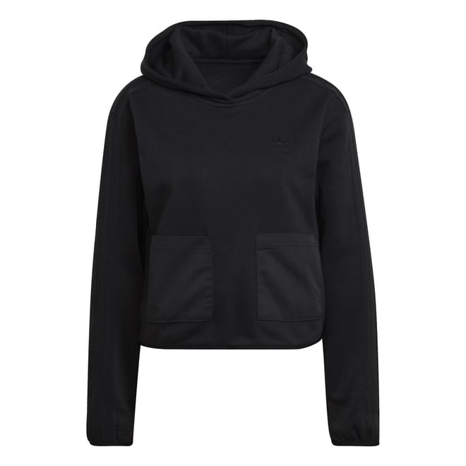 Cropped Hooded Relaxed Sweatshirt