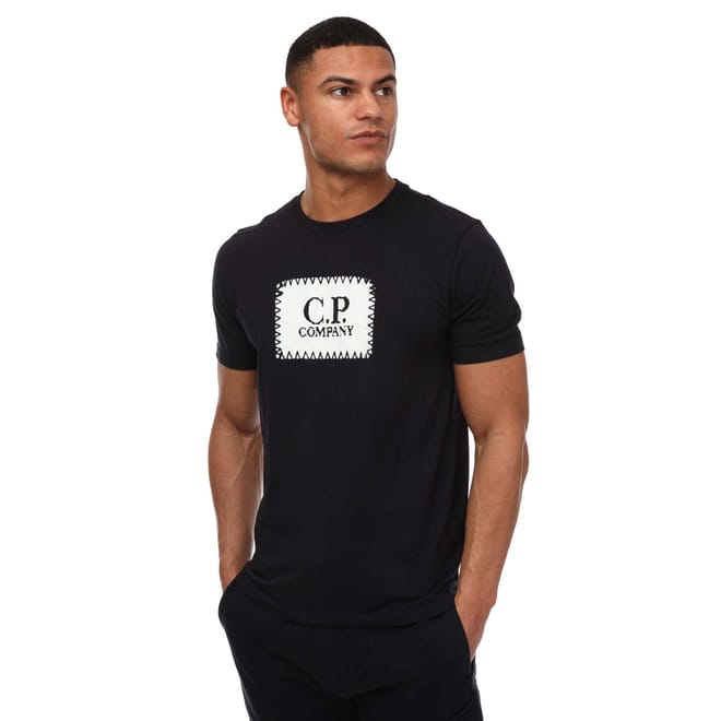 Mens 30/1 Jersey Label Logo T-Shirt
