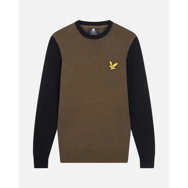 Block Marl Crew Neck Long Sleeve Sweater