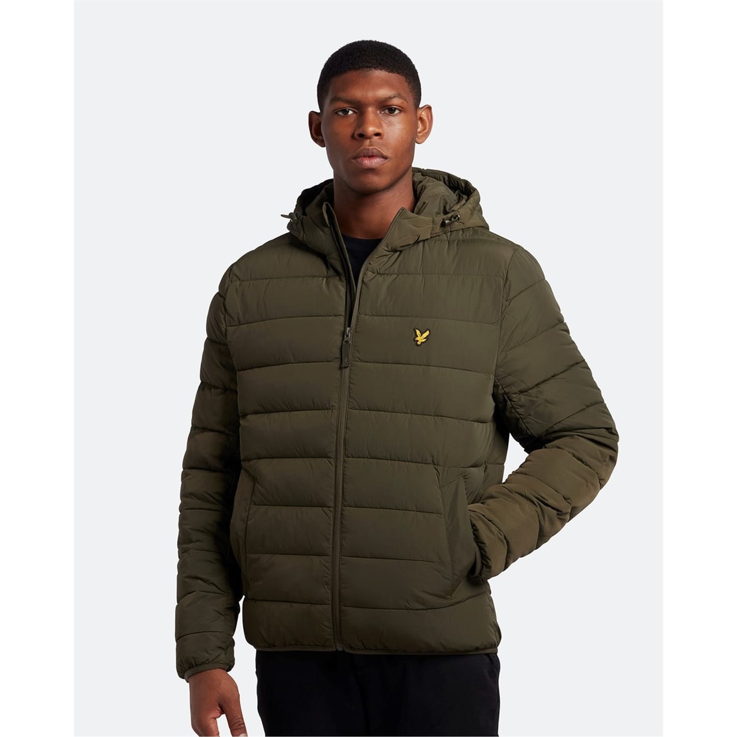Green Lyle And Scott Hooded Regular Fit Puffer Coat Get The Label