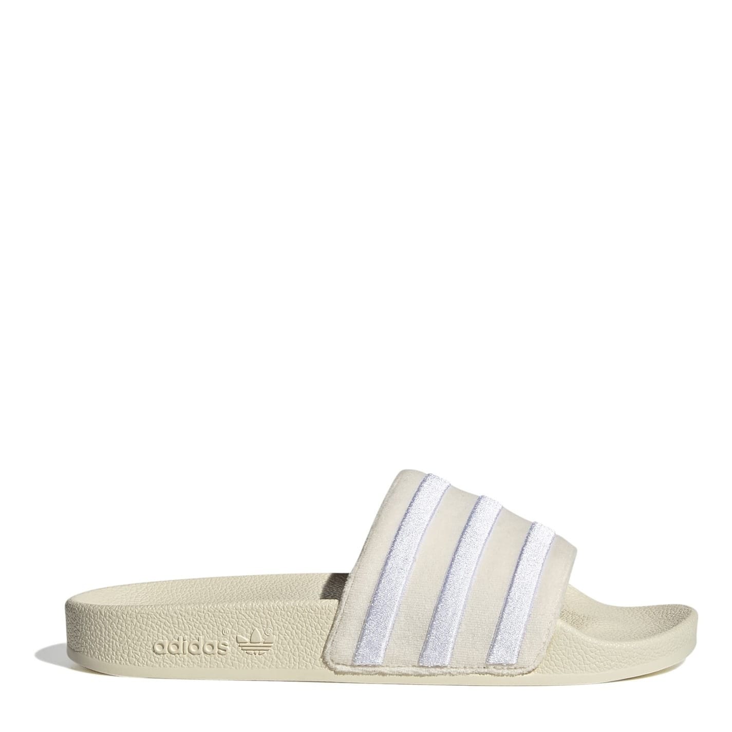 White adidas Originals Adilette Pool Slides Get The Label