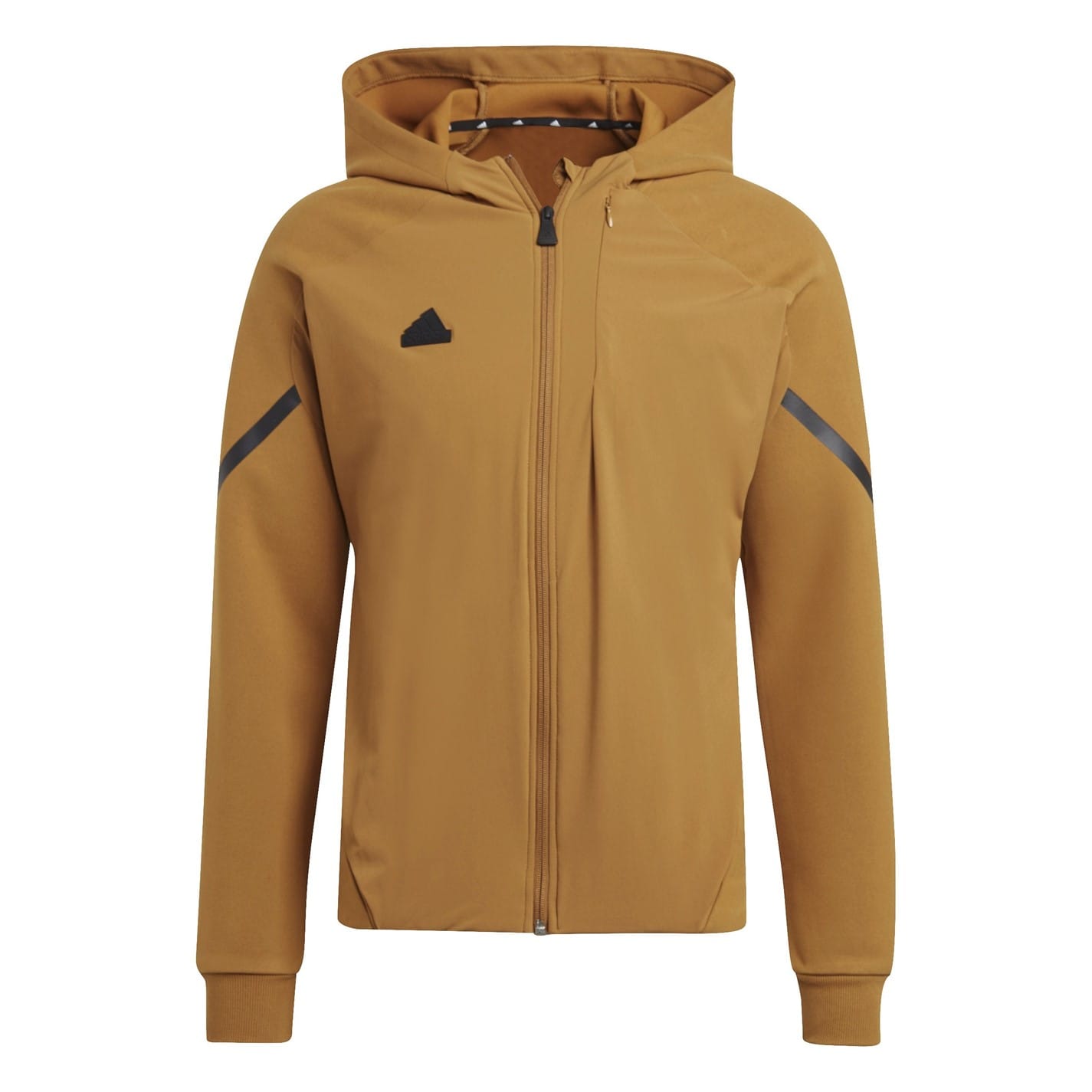 adidas Hooded Long Sleeve Athletic Sweatshirt in Brown