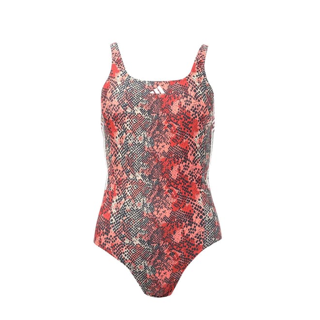 Womens 3-Stripes Graphic Swimsuit