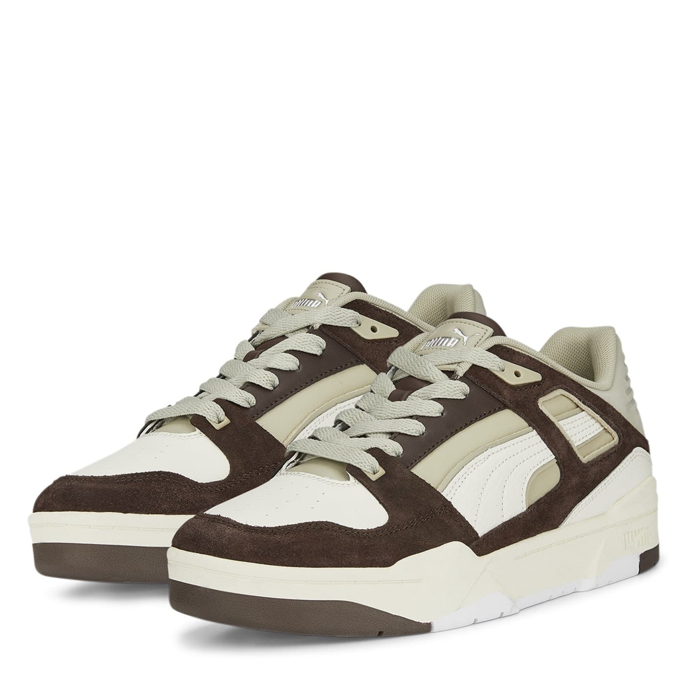 Brown puma sneakers deals