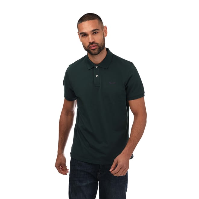 Mens Contrast Pique Polo