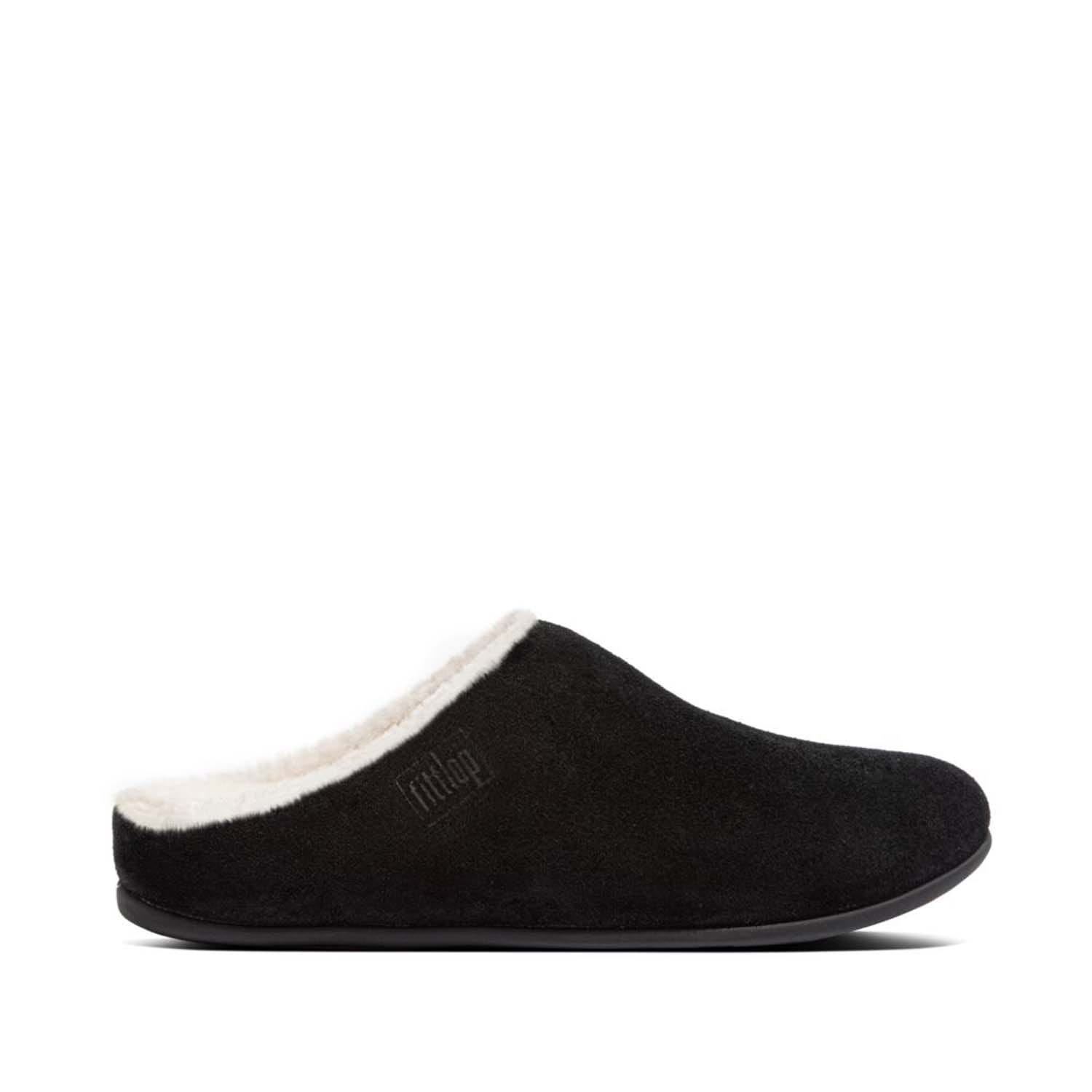 Chrissie Shearling-Lined Suede Slippers