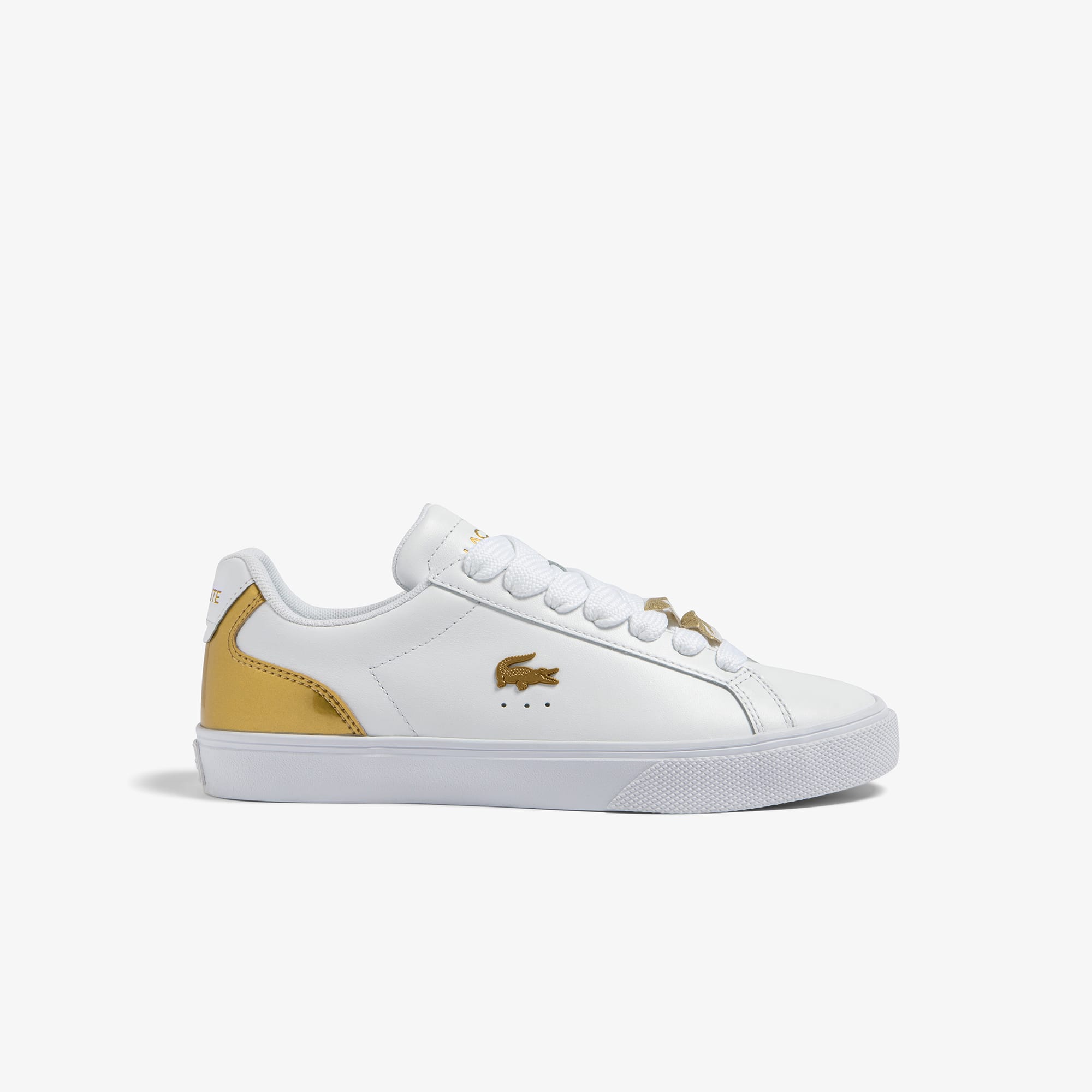 Women's shops white lacoste plimsolls